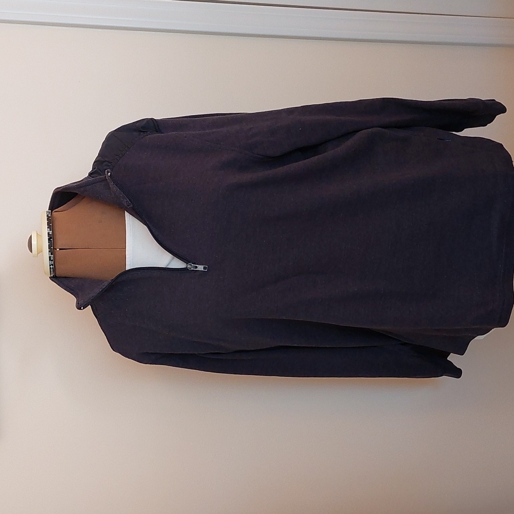 1/4zip pullover charcoal grey